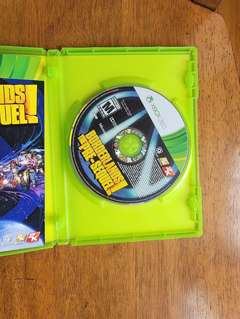 Borderlands the Pre-Sequel 2014 Mircosoft Xbox 360 Game with Manual